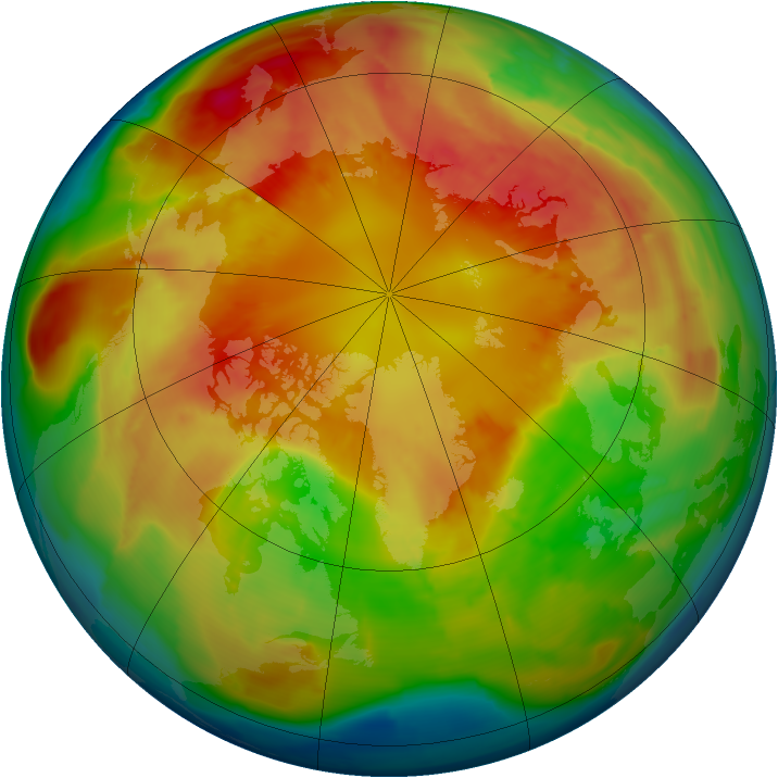 Arctic ozone map for 04 March 2013